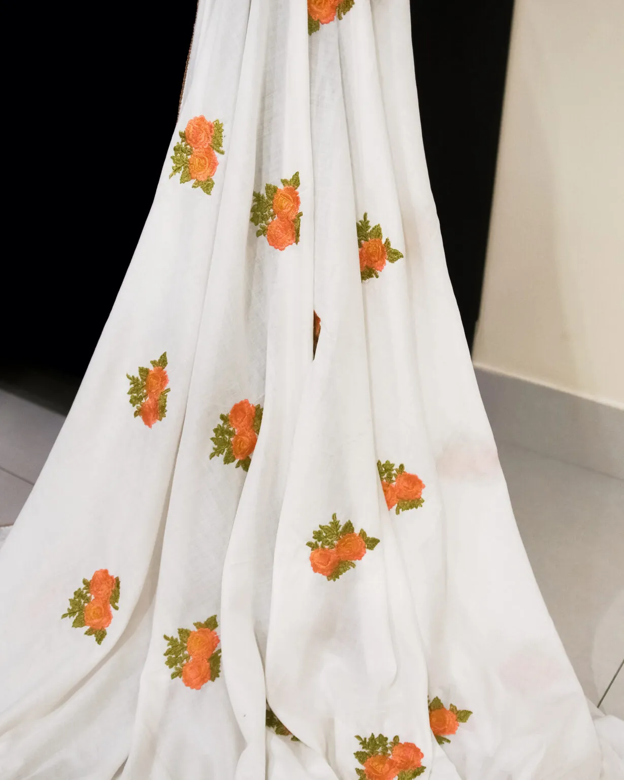 Double Rose On White